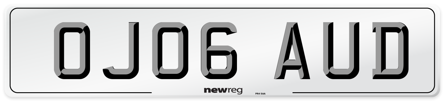 OJ06 AUD Number Plate from New Reg